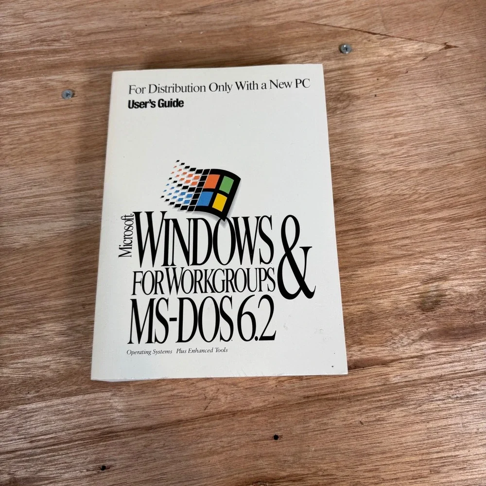 Microsoft Windows for Workgroups & MS-DOS 6.2 User Guide Vintage Manual